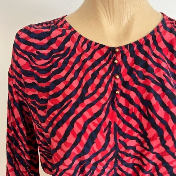 Vintage Y2K Juicy Couture Women’s Small 100% Silk Red Midi Fit Flare Dress Retro - Picture 3 of 13